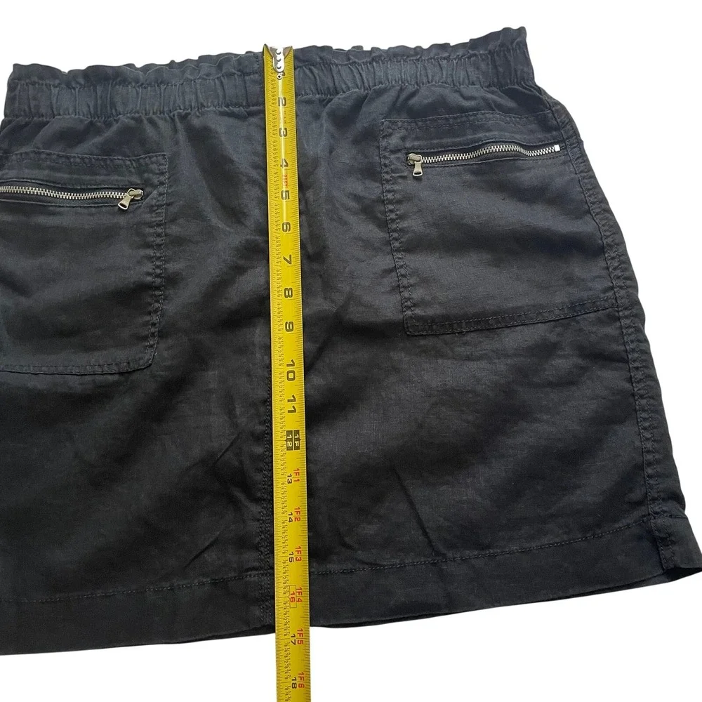 Lou &‎ Grey Women's Linen Skirt with Front Zippers, M